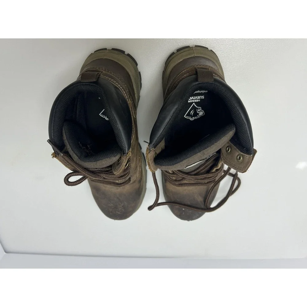 Herman‎ Survivors Work Boots Mens Size 6 Brown Waterproof Lug Sole WMHSAGB002